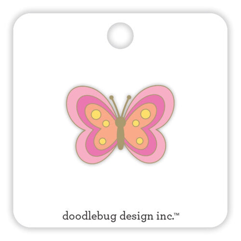 Doodlebug Design – Hello Again Collection – Collectible Pins – Butterfly Kisses *LAST CHANCE*