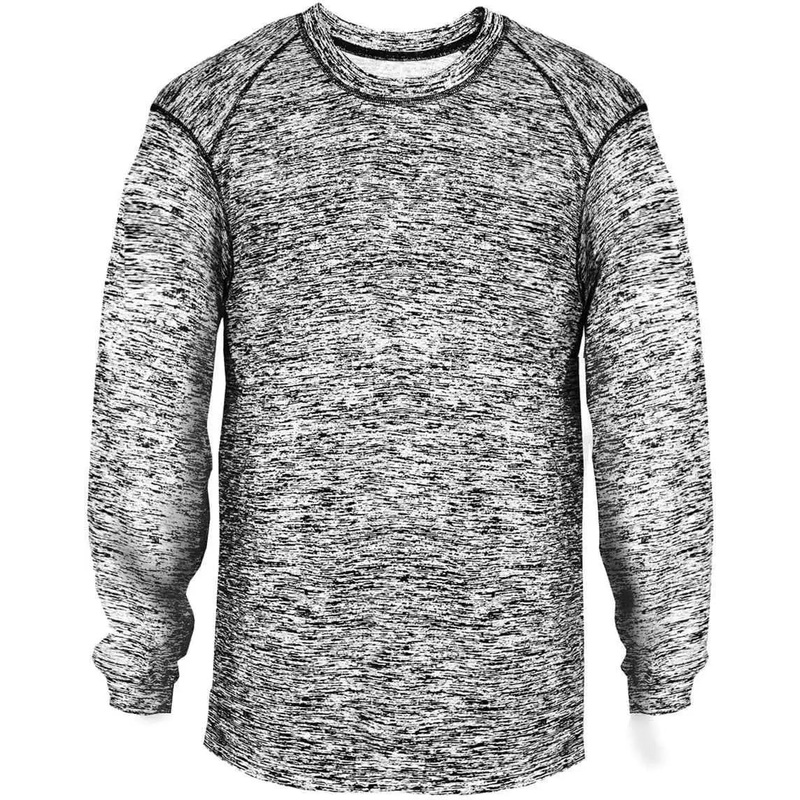 Badger Sport 4194 Blend Long Sleeve Tee – Black Blend