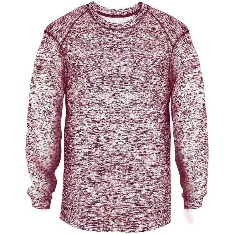 Badger Sport 4194 Blend Long Sleeve Tee – Maroon Blend