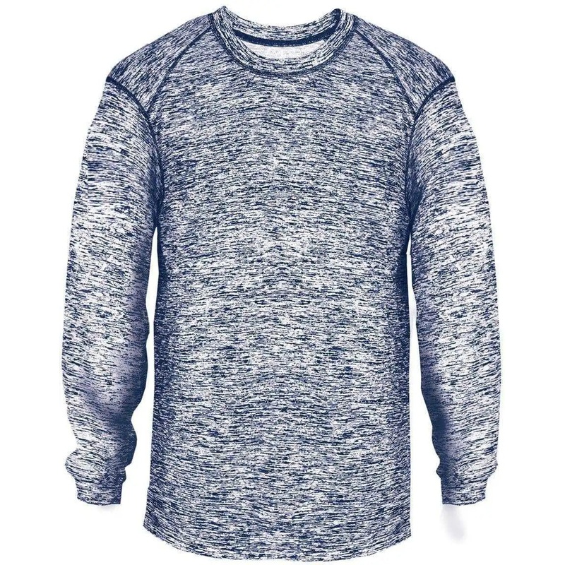 Badger Sport 4194 Blend Long Sleeve Tee – Navy Blend