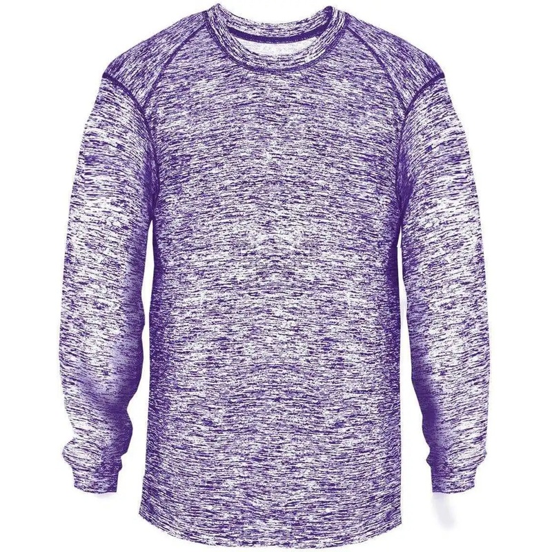 Badger Sport 4194 Blend Long Sleeve Tee – Purple Blend