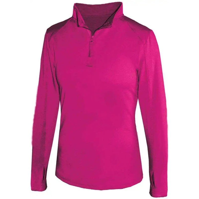 Badger Sport 4286 1/4 Zip Ladies Lightweight Pullover – Hot Pink