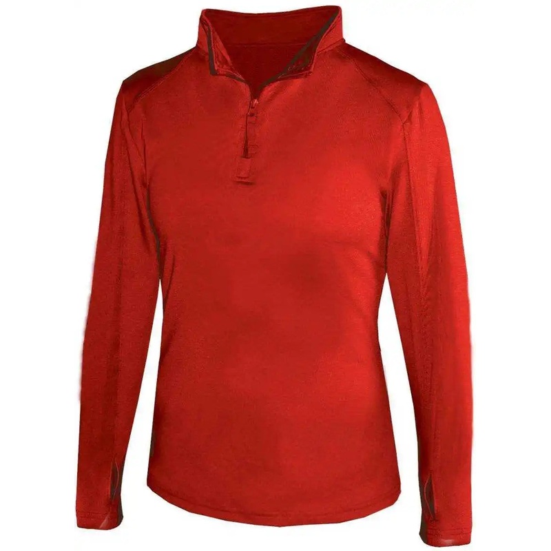 Badger Sport 4286 1/4 Zip Ladies Lightweight Pullover – Red