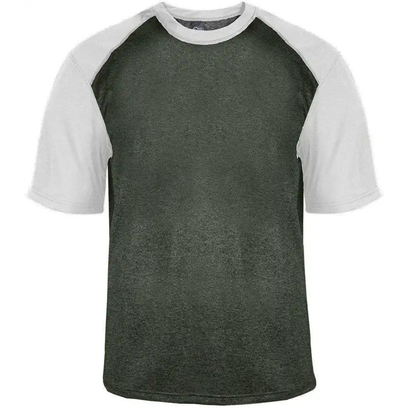 Badger Sport 4341 Sport Heather Tee – Carbon White