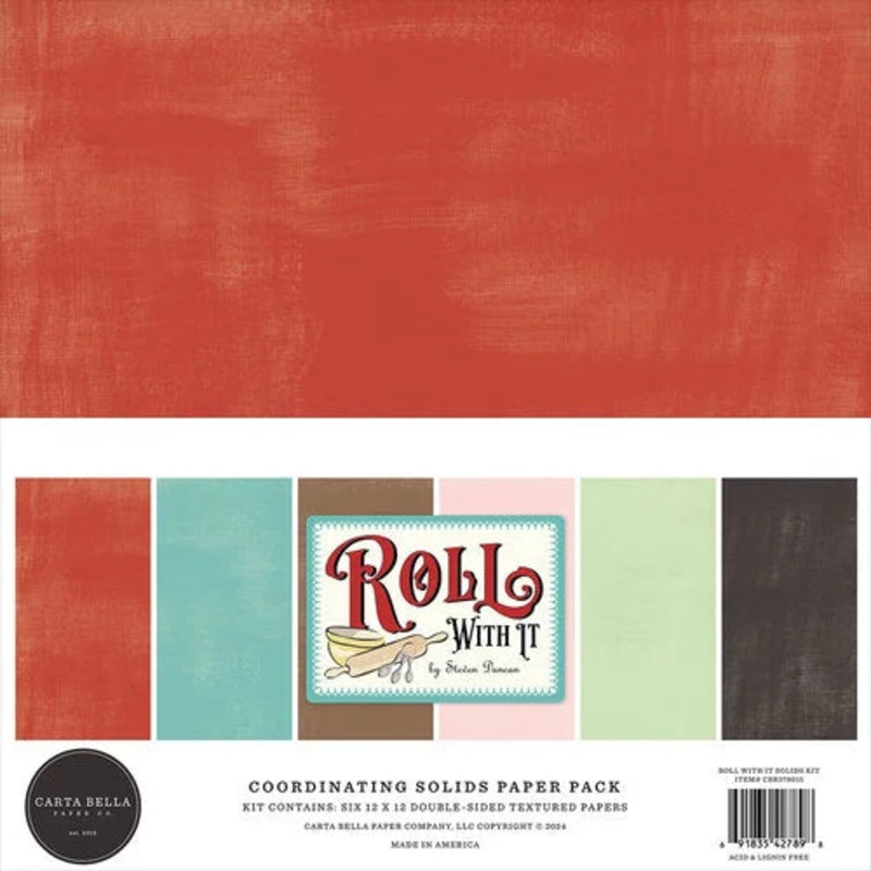 Carta Bella – Roll with It – 12×12 Solids Paper Pack *LAST CHANCE*