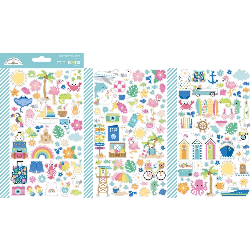 Doodlebug Design Summer Fun Mini Icon Stickers