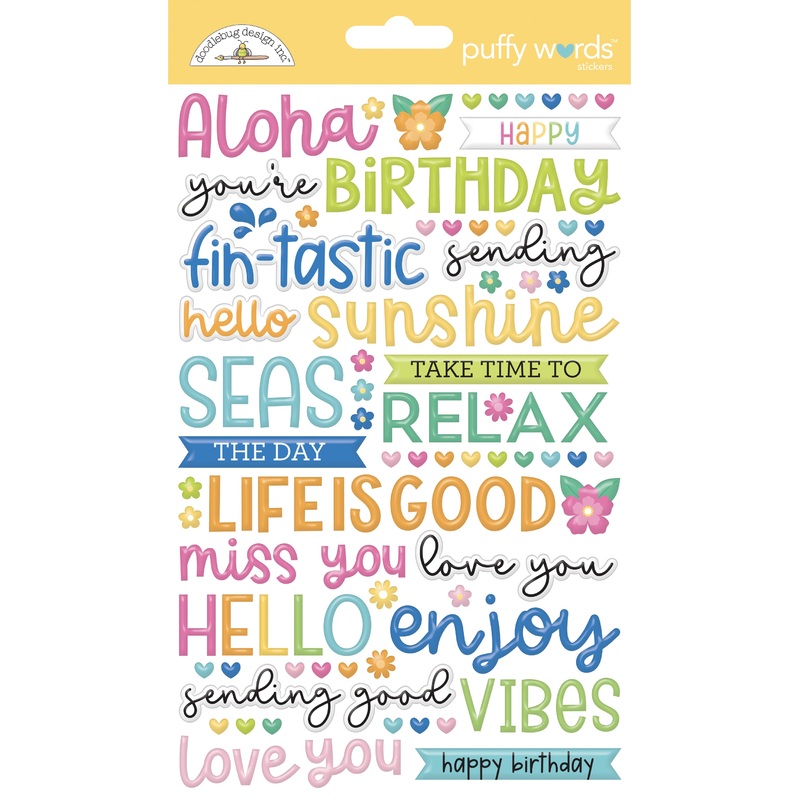 Doodlebug Design Summer Fun Puffy Words Stickers
