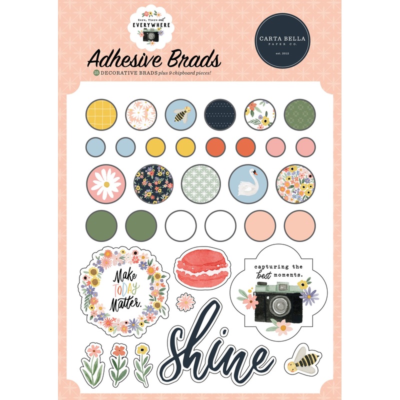 Echo Park – Here There And Everywhere – Adhesive Brads *LAST CHANCE*