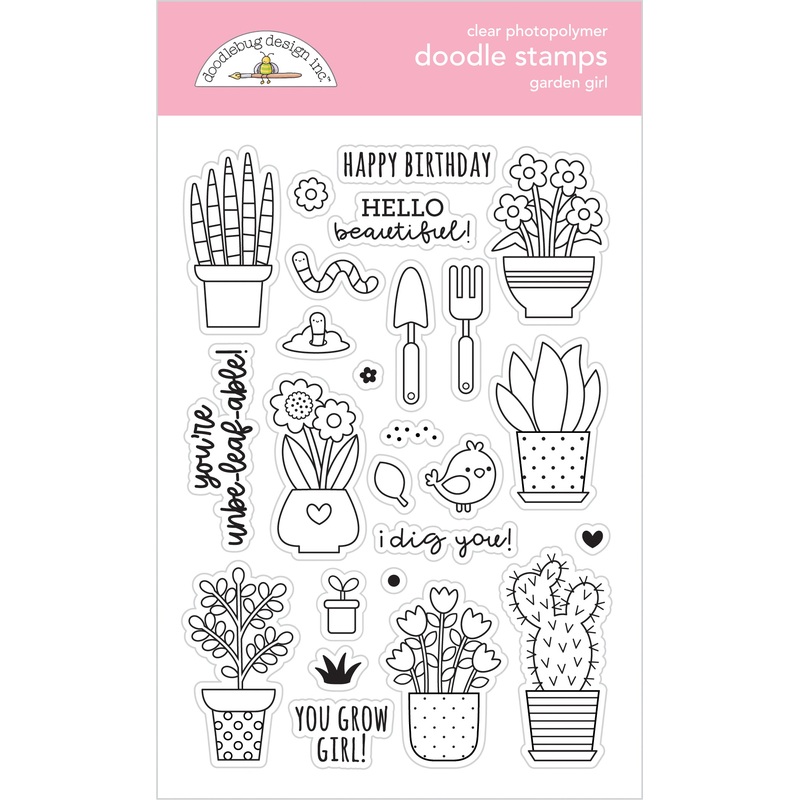 Garden Girl – Doodle Stamps – LAST CHANCE!