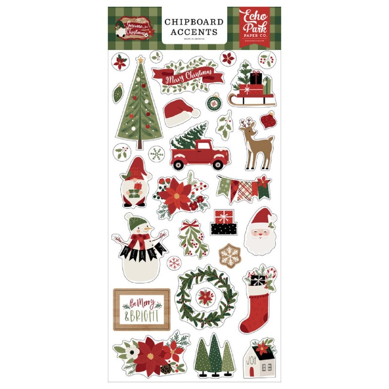 Gnome for Christmas – Chipboard Accents – LAST CHANCE!