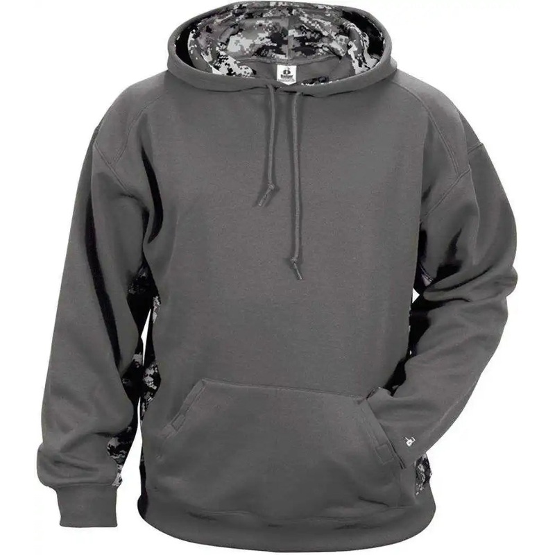 Badger Sport 2464 Digital C/B Youth Hoodie – Graphite Graphite Digital
