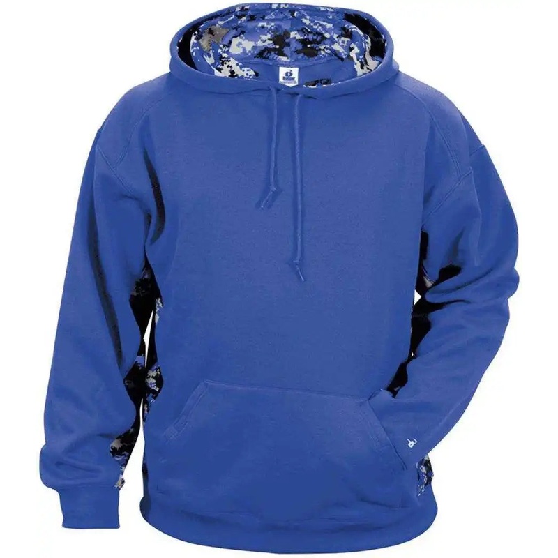 Badger Sport 2464 Digital C/B Youth Hoodie – Royal Royal Digital