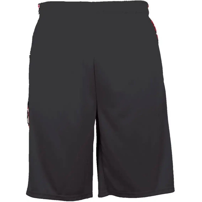 Badger Sport 4189 Digital Panel Short – Black Red Camo