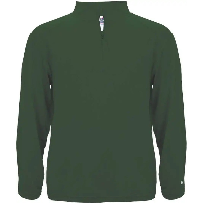 Badger Sport 4280 1/4 Zip Light Weight Pullover – Forest