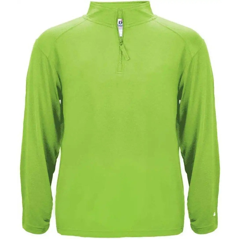 Badger Sport 4280 1/4 Zip Light Weight Pullover – Lime