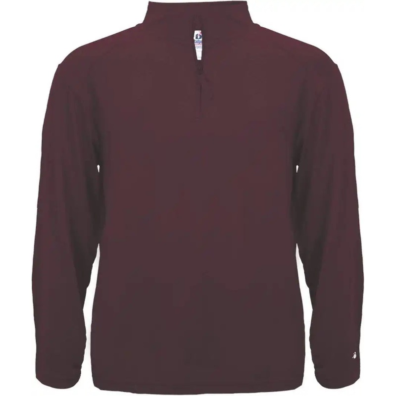 Badger Sport 4280 1/4 Zip Light Weight Pullover – Maroon