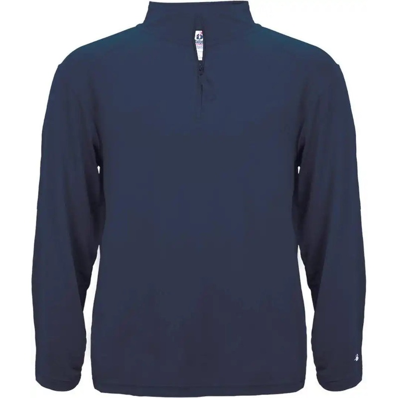 Badger Sport 4280 1/4 Zip Light Weight Pullover – Navy