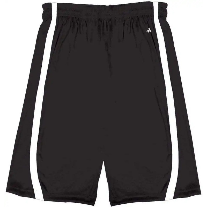 Badger Sport 7244 B-Slam Reversible Short – Black White