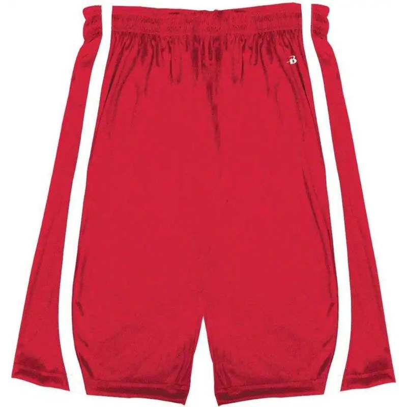 Badger Sport 7244 B-Slam Reversible Short – Red White