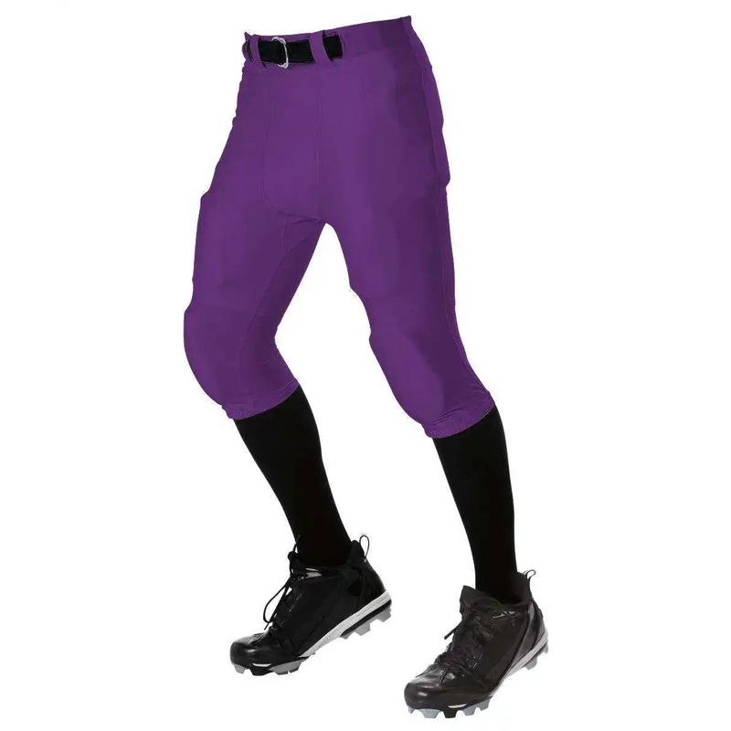 Alleson Athletic 675NFY Youth No Fly Football Pant with Slotted Waist (Pads Not Included) – Purple