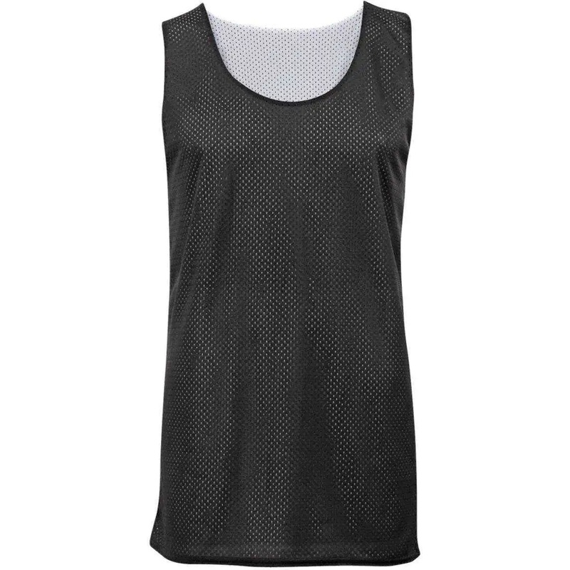 Badger Sport 2529 Youth Mesh Reversible Tank – Black White