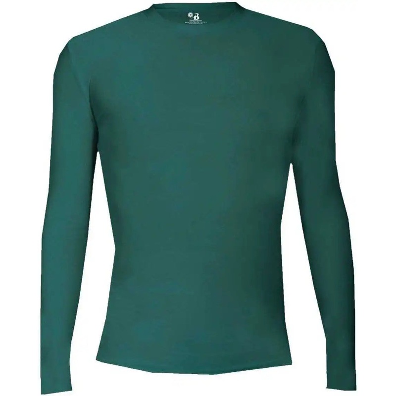 Badger Sport 2605 Pro-compression Long Sleeve Youth Crew – Forest