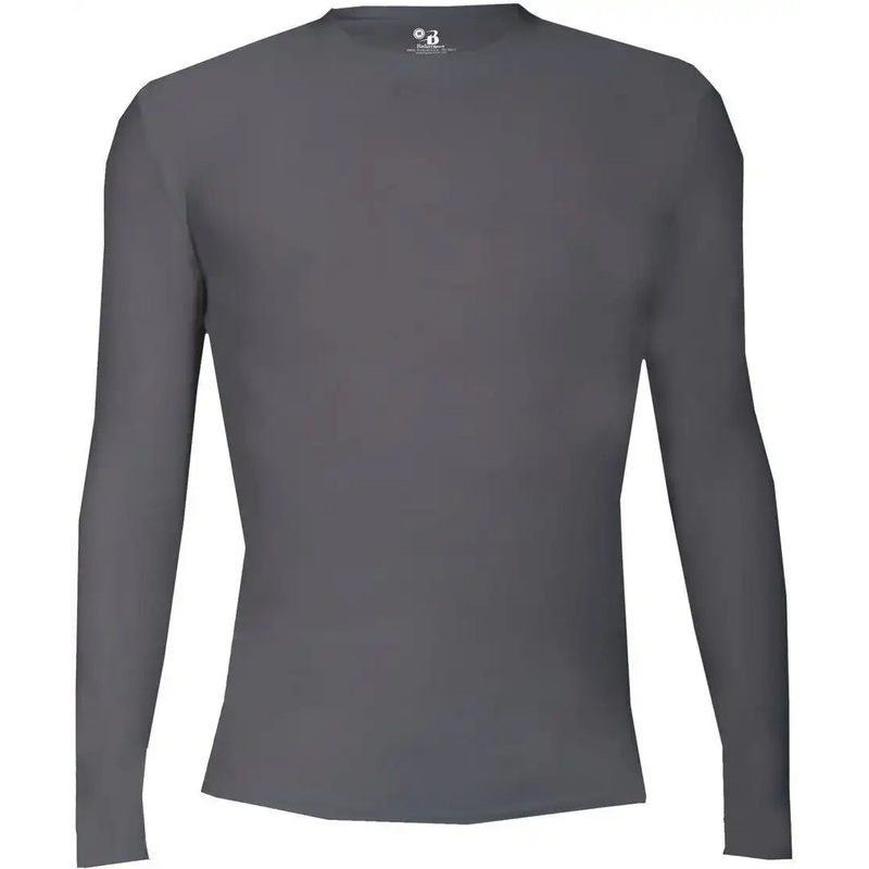 Badger Sport 2605 Pro-compression Long Sleeve Youth Crew – Graphite