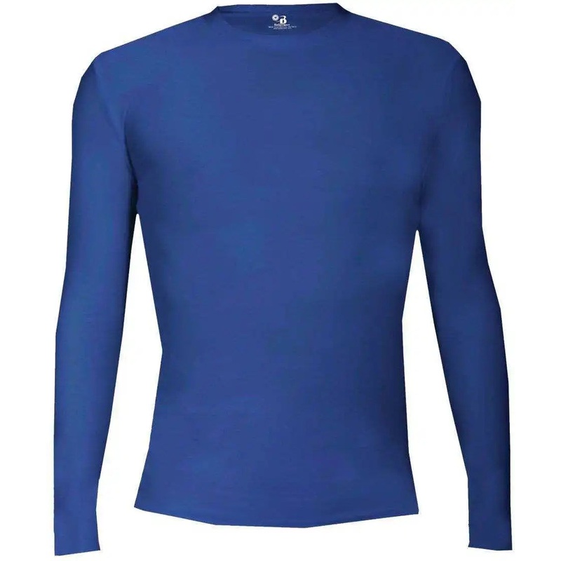 Badger Sport 2605 Pro-compression Long Sleeve Youth Crew – Royal