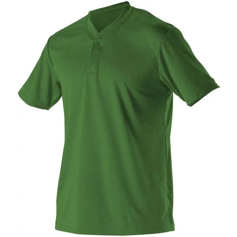 Alleson Athletic 522MMY Youth Baseball 2 Button Henley Jersey – Kelly