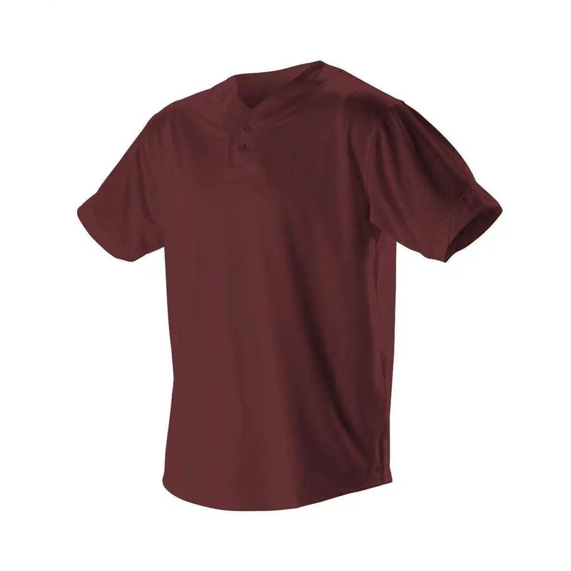 Alleson Athletic 52MTHJ Adult Two Button Mesh Baseball Jersey with Piping – Maroon White