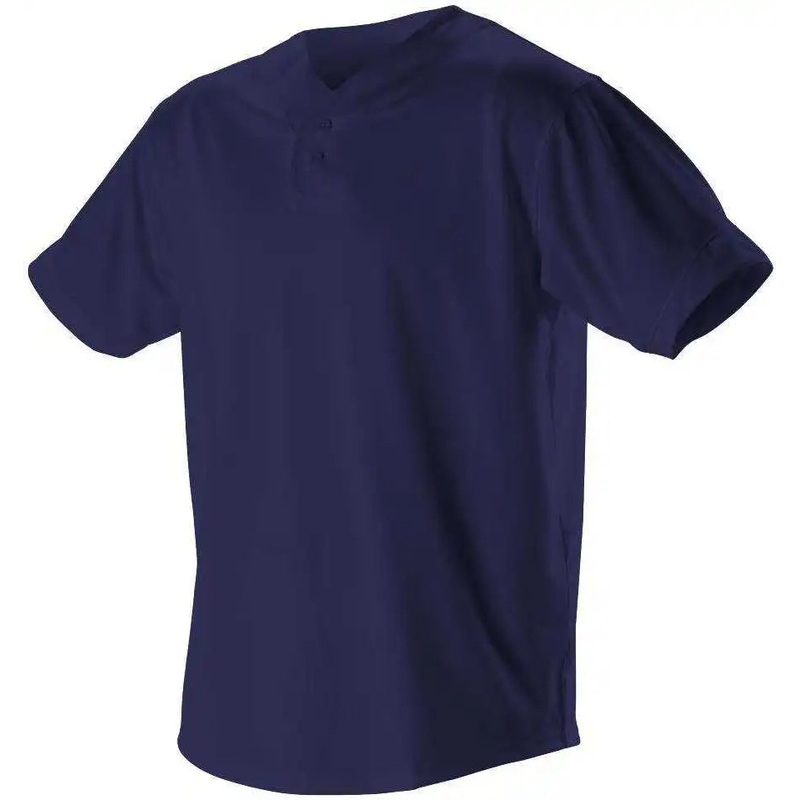 Alleson Athletic 52MTHJ Adult Two Button Mesh Baseball Jersey with Piping – Navy White