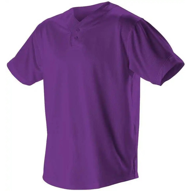 Alleson Athletic 52MTHJ Adult Two Button Mesh Baseball Jersey with Piping – Purple White