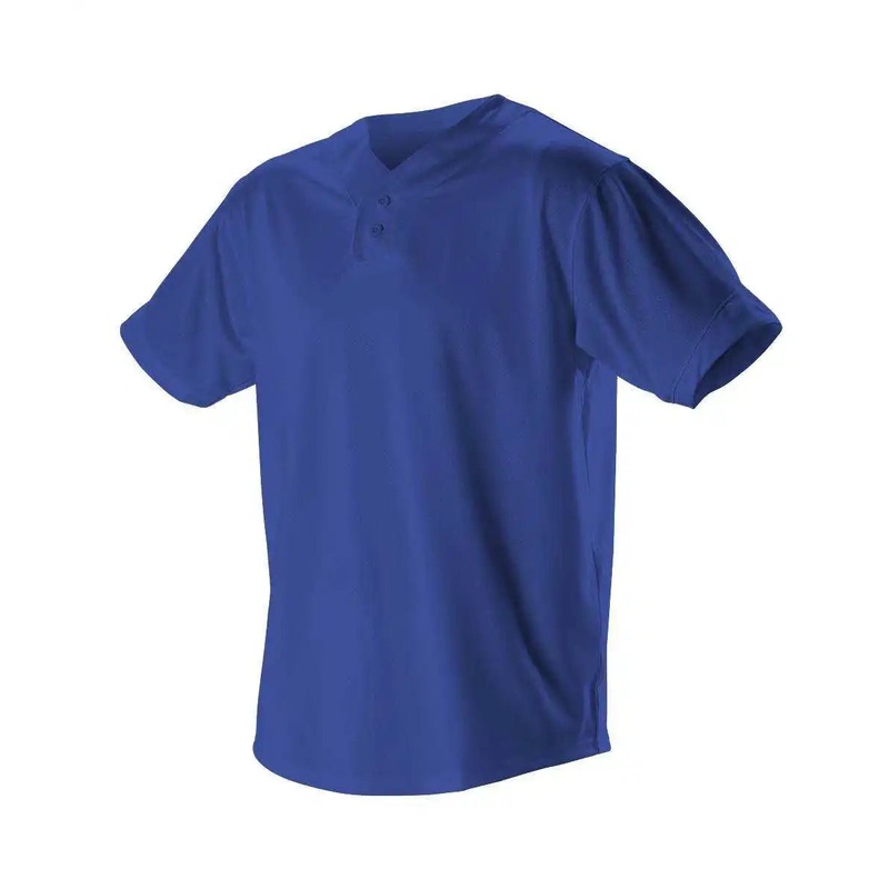 Alleson Athletic 52MTHJ Adult Two Button Mesh Baseball Jersey with Piping – Royal White