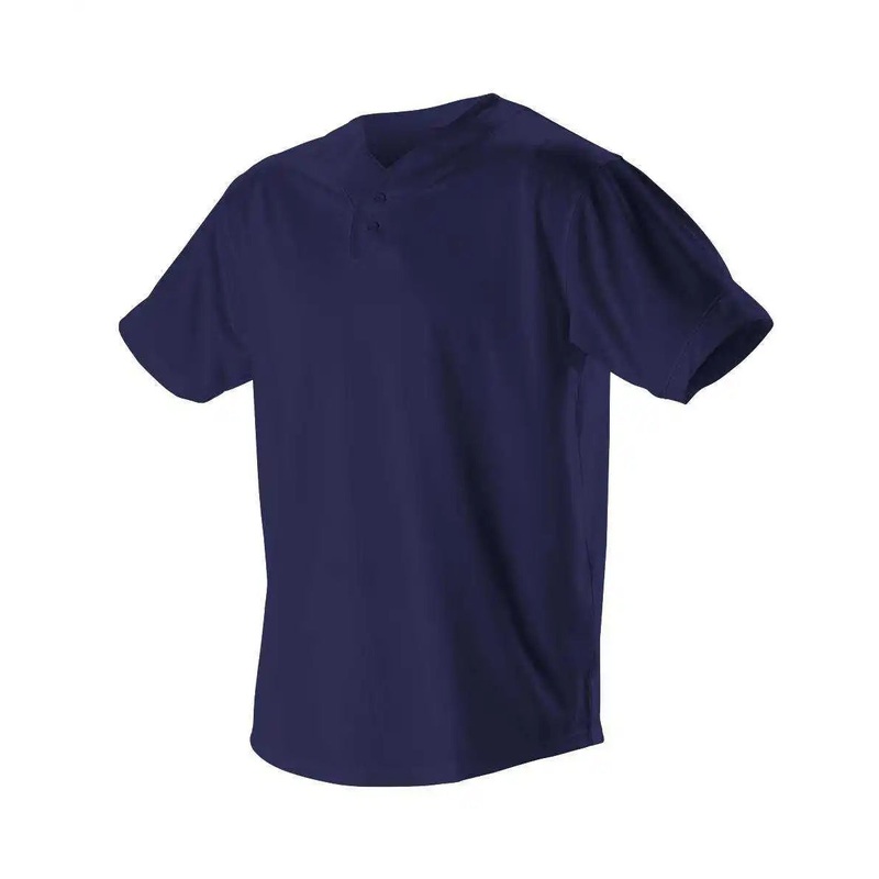 Alleson Athletic 52MTHJY Youth Two Button Mesh Baseball Jersey with Piping – Navy White