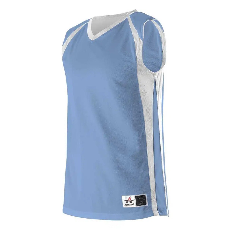 Alleson Athletic 54MMR Men’s Reversible Basketball Jersey – Carolina Blue White