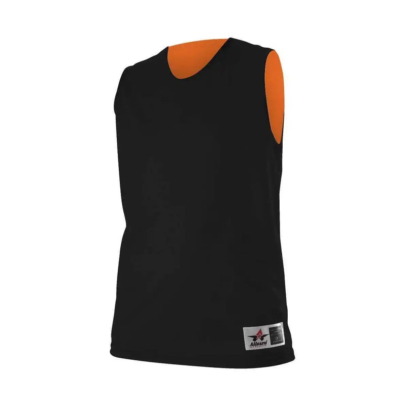 Alleson Athletic 560RW Women’s Reversible Mesh Tank – Black Orange