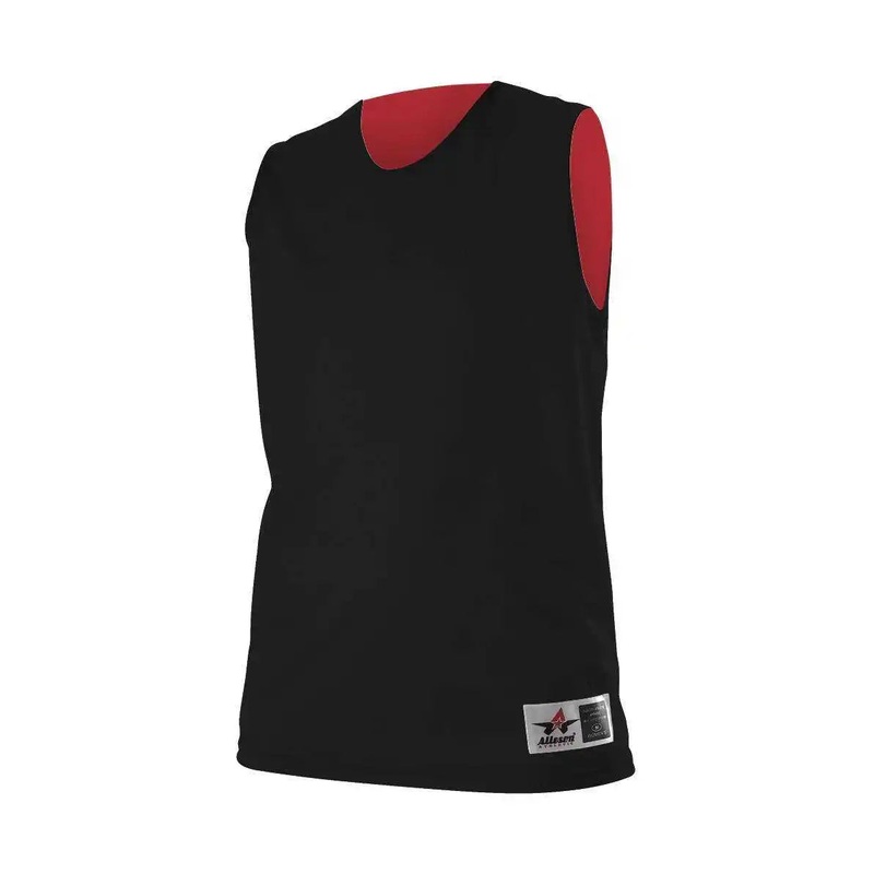 Alleson Athletic 560RW Women’s Reversible Mesh Tank – Black Scarlet