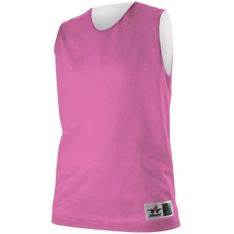 Alleson Athletic 560RW Women’s Reversible Mesh Tank – Pink White