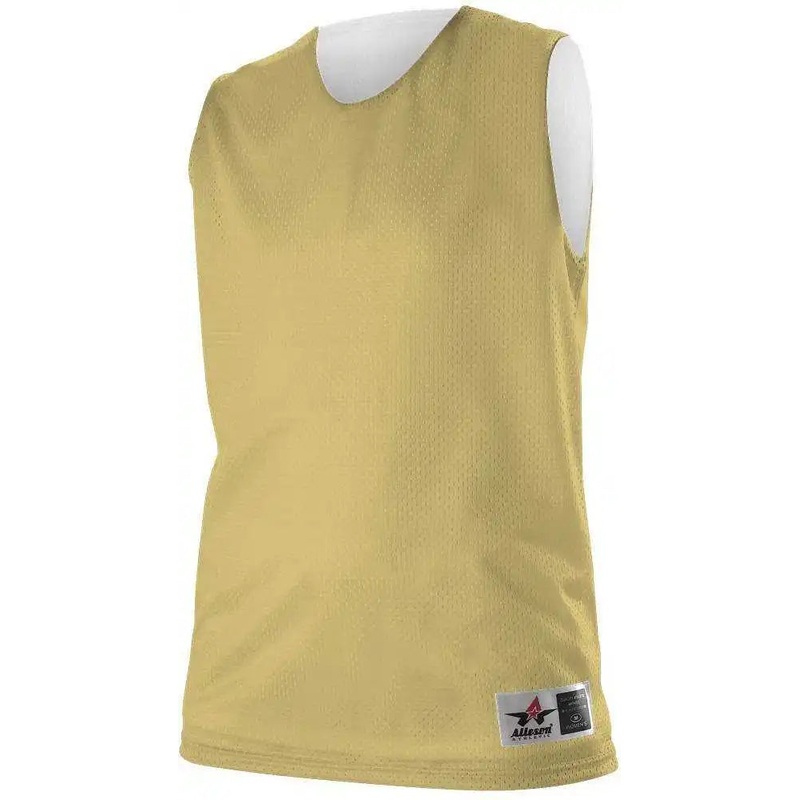 Alleson Athletic 560RW Women’s Reversible Mesh Tank – Vegas Gold White