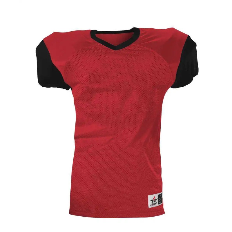 Alleson Athletic 751Y Youth Pro Game Football Jersey – Scarlet Black