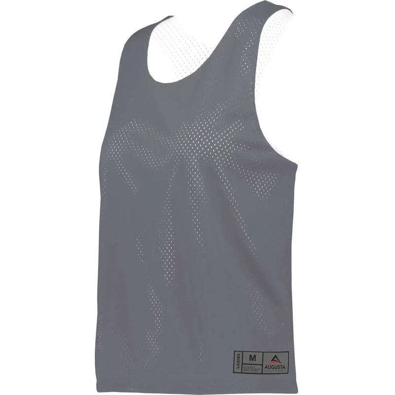 Augusta 9719 Ladies Mesh Reversible Pinnie – Graphite White