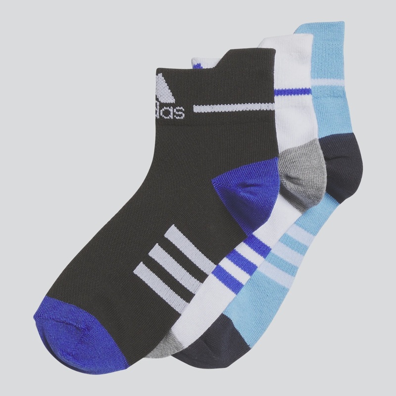 Kids Mesh Ankle 3pk|KS|KM|KL|Black/Blue/White