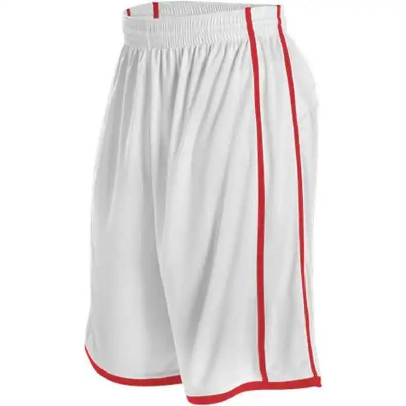 Alleson Athletic 535PY Youth Basketball Short – White Scarlet