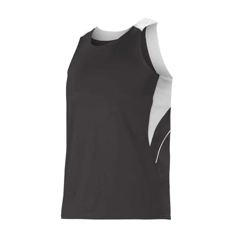 Alleson Athletic R1LFJ Men’s Loose Fit Track Tank – Black White