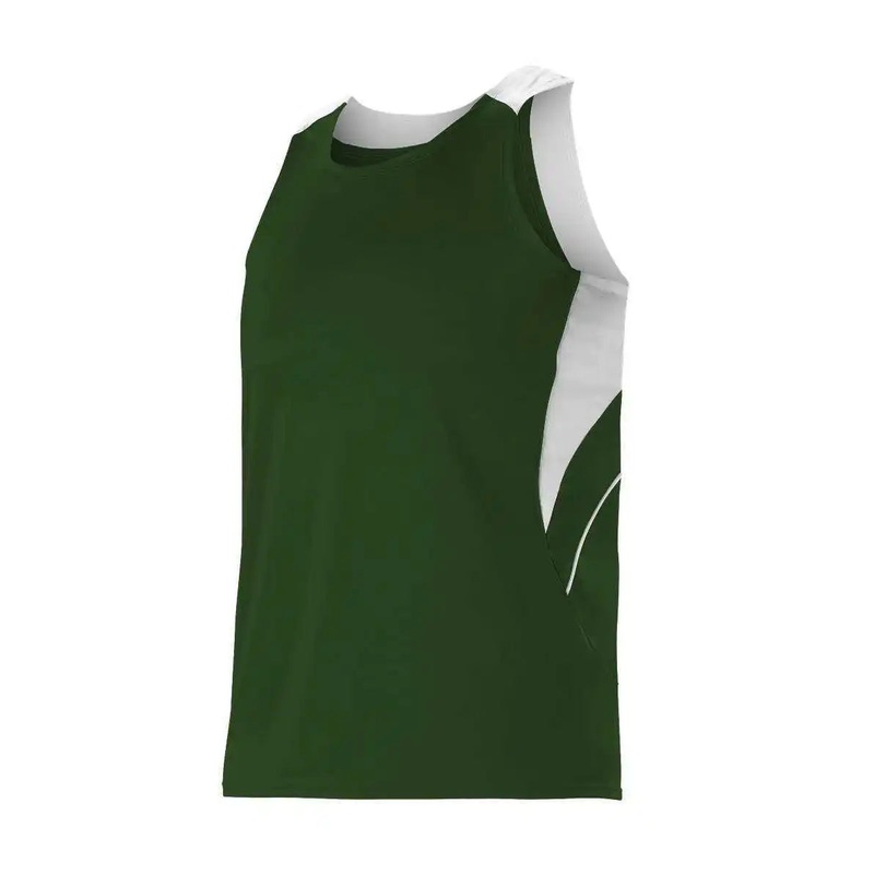 Alleson Athletic R1LFJ Men’s Loose Fit Track Tank – Forest White