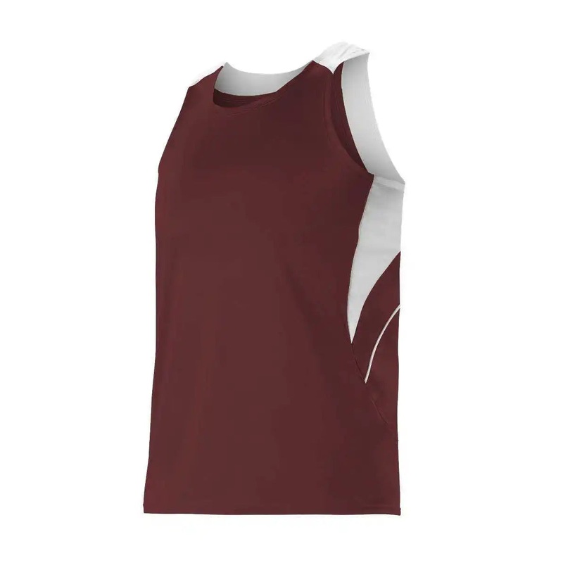 Alleson Athletic R1LFJ Men’s Loose Fit Track Tank – Maroon White