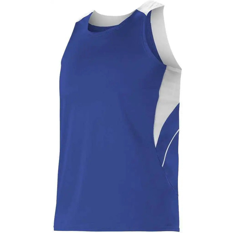Alleson Athletic R1LFJ Men’s Loose Fit Track Tank – Royal White