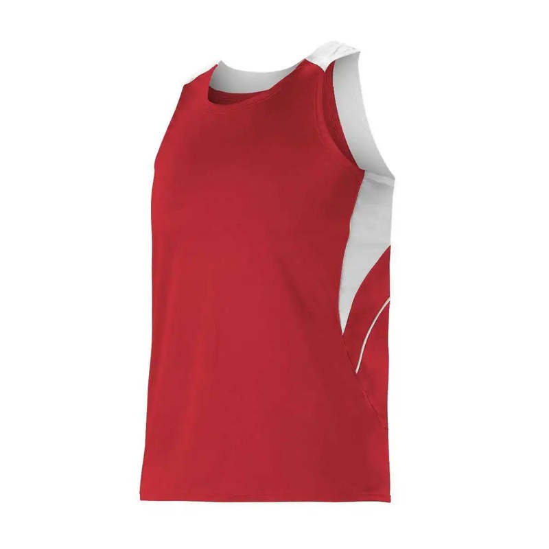 Alleson Athletic R1LFJ Men’s Loose Fit Track Tank – Scarlet White
