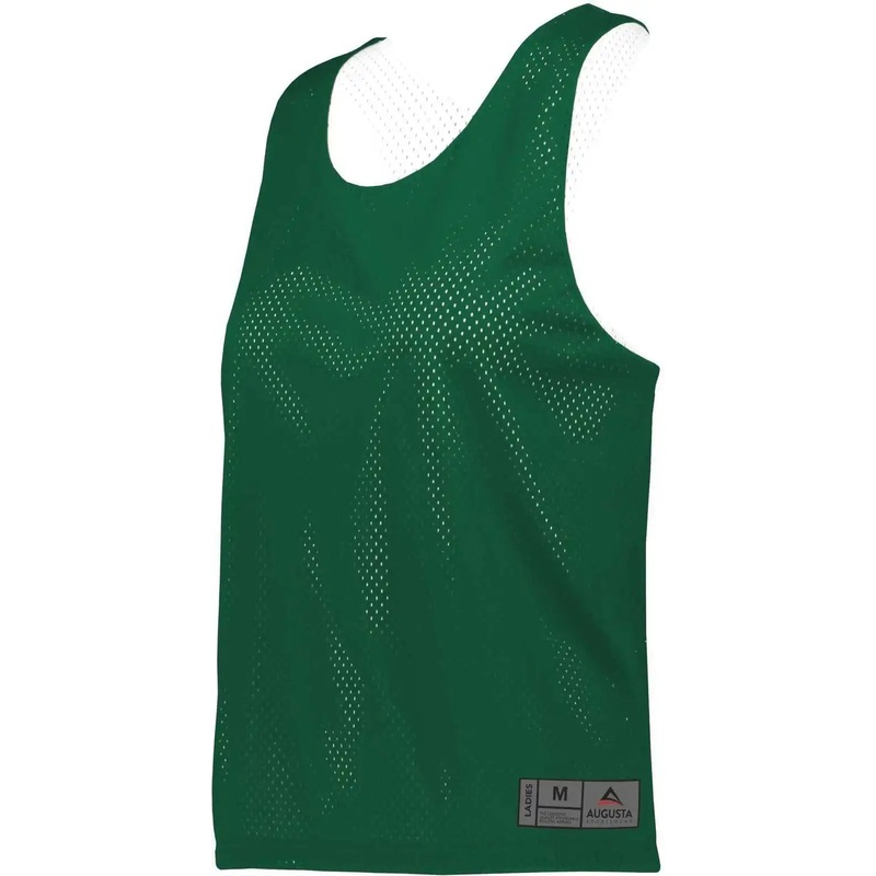 Augusta 9719 Ladies Mesh Reversible Pinnie – Dark Green White