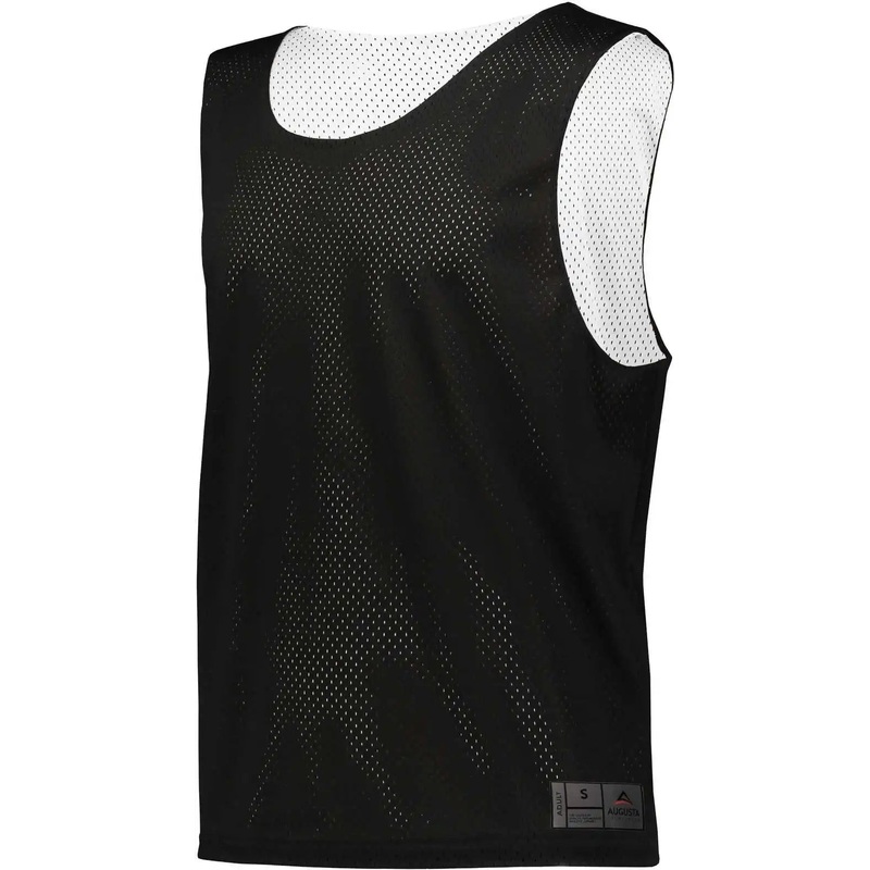 Augusta 9718 Youth Mesh Reversible Pinnie – Black White